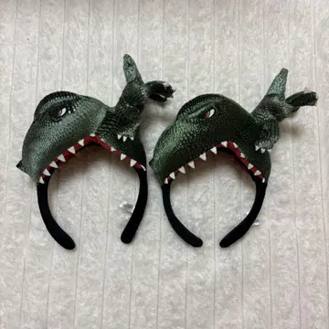 공룡 디자인 머리띠 페어