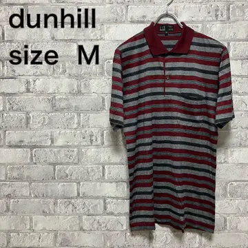 [ dunhill ] 던힐 피케 셔츠 반팔 보더 M 사이즈 멋쟁이