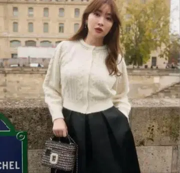 herlipto Bijou 케이블 니트 가디건