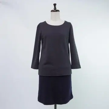 LOUNIE 도킹 원피스 그레이 네이비 사이즈 36*SC593