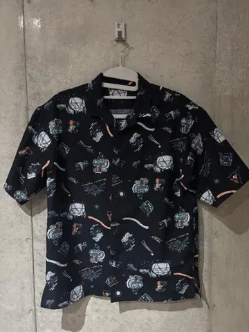 THE NORTH FACE 알로하 셔츠 캠핑 네이비