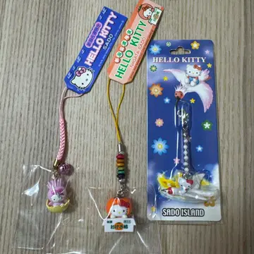 지역 한정 키티 니가타 사도 한정 오케사카키 토키 스트랩 세트 새상품