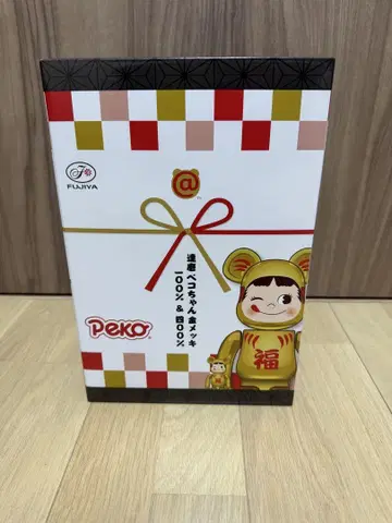 BE@RBRICK 달마 페코짱 금 도금 100% & 400%