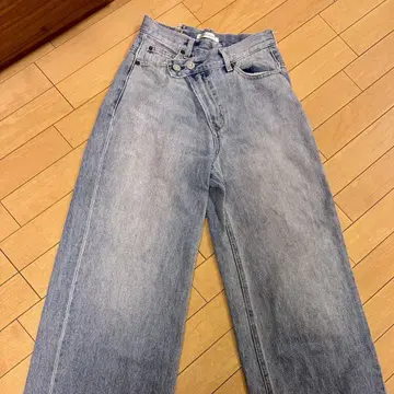 Moussy 마우지 CROSS WAIST WIDE STRAIGHT 0