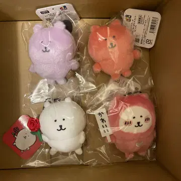 나가노 마켓 나가노의 곰 마스코트 4종 세트 로즈 귀여운 택 홀더