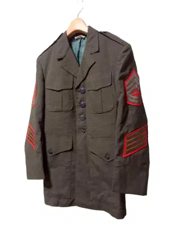 미군 USMC 해병 밀리터리 자켓 에폴렛 어깨 패드 올리브
