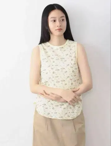 미사용 빔즈 보이 꽃무늬 서멀 슬리브리스