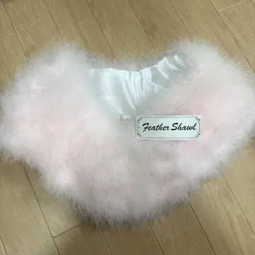성인식 기모노 퍼 숄 핑크