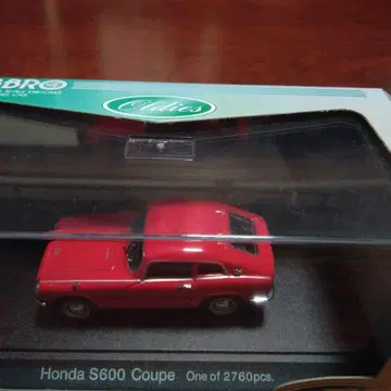 EBBRO Honda S600 Coupe 빨간색 1:43 스케일