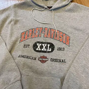 00s 할리데이비슨 양면 프린트 풀오버 후드티 XXL