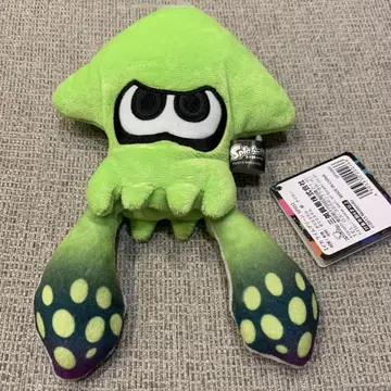 Splatoon 봉제 인형 오징어 라임 그린 S