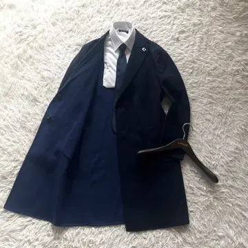 [ 새상품급 ] LARDINI 리버서블 울 체스터 코트 사이즈 46