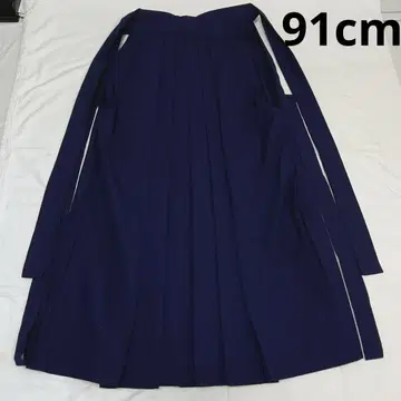 C523 울 안돈 하카마 네이비 바탕 기모노