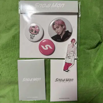사쿠마 snowman 팝업 포토 카드 팩 캔뱃지 트레이딩 카드