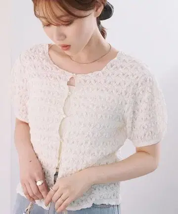 새상품 카스타네 자카드 TEE 가디건