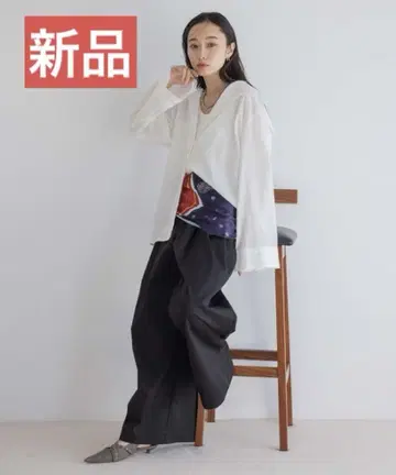 [ 새상품 ] 세일러 카라 핀턱 셔츠