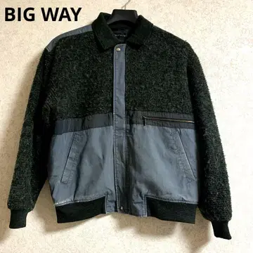 [ BIG WAY ] 충전솜 울 배색 자켓 아우터 구제 의류 빈티지