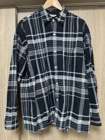COOTIE 마드라스 체크 L/S 셔츠 블랙
