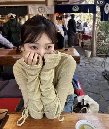 andequal ribbon sleeve tops yellow