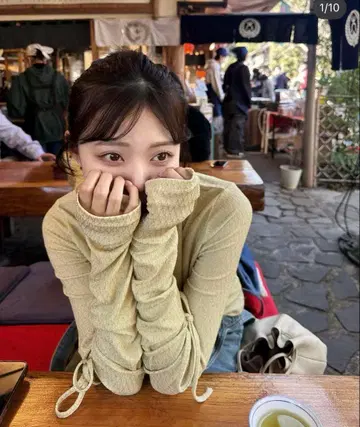 andequal ribbon sleeve tops yellow