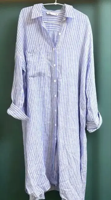 추천 ZARA 린넨 소재 스트라이프 셔츠 원피스