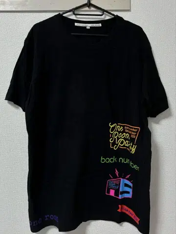 back number T셔츠 one room party T셔츠 블랙