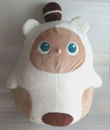 남코 후 와 코로 LOVOT BIG 봉제 인형 곰돌이 귀 화이트