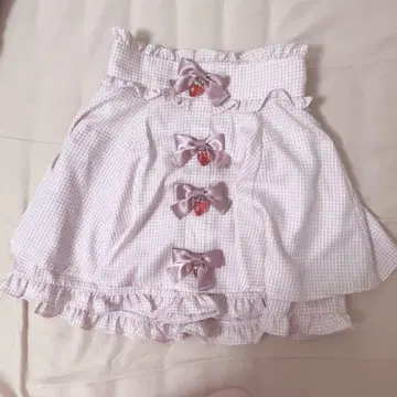 앙크루즈 리본 치마바지 핑크