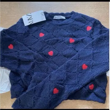 택 포함 새상품 ZARA 하트 니트