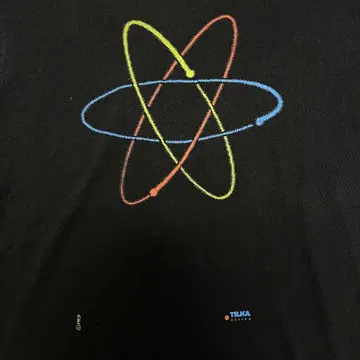90s 기하학 패턴t셔츠 원자t 사이언스 그래픽t USA제