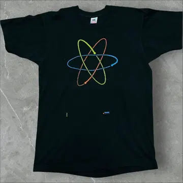 90s 기하학 패턴t셔츠 원자t 사이언스 그래픽t USA제