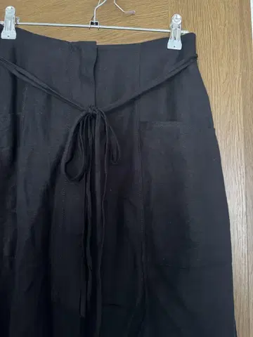 Mila Owen 린넨 롱 스커트 블랙