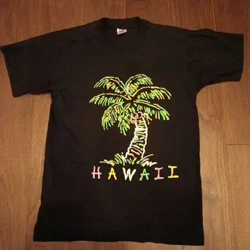 초레어 90s 싱글 스티치 MADEinUSA HAWAII 러버 프린트