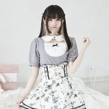 Palelfy 카라 부착 에이프런 풀오버