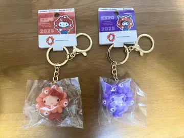 오사카 간사이 박람회 먁먁 헬로키티 쿠로미 키링