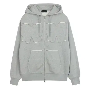 YOUHEE RIBON HOOD ZIP-UP 리본 후드티 그레이 한국