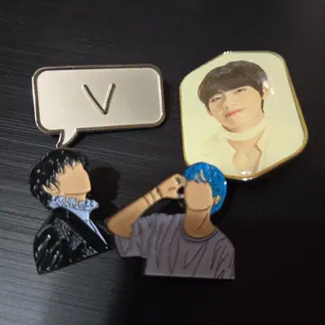 BTS V 태태 핀 배지 4개 세트