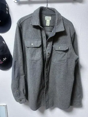 L.L.Bean 그레이 긴팔 셔츠 플리스 셔츠 M