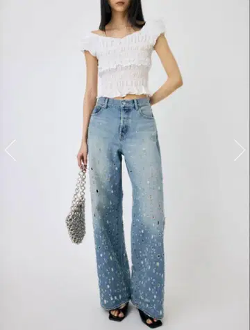 MOUSSY : DESTROYED MIDRISE BAGGY 사이즈 0
