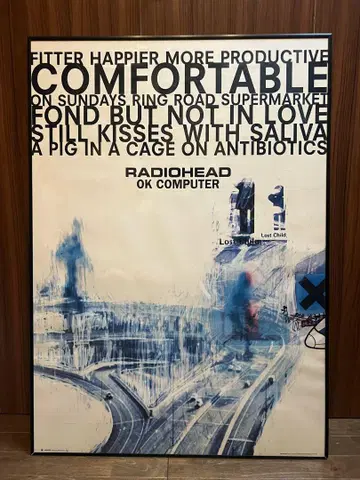 radiohead 라디오 헤드 포스터 대형 w.a.s.t.e. 정품