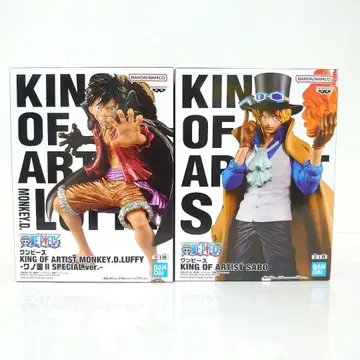 원피스 KING OF ARTIST 피규어 루피 & 사보 2개 세트