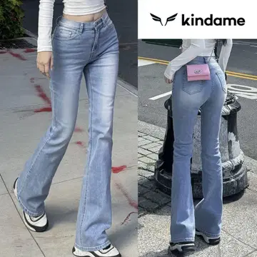 kindame 카인다미 슬림 플레어 데님 블루 S