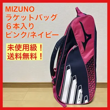 미사용급 MIZUNO 라켓 백 6개입 핑크 네이비