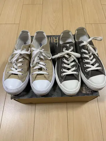 컨버스 Lite 24.5cm 베이지 올리브 세트