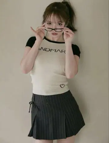 andmary Mary logo knit tops ivory
