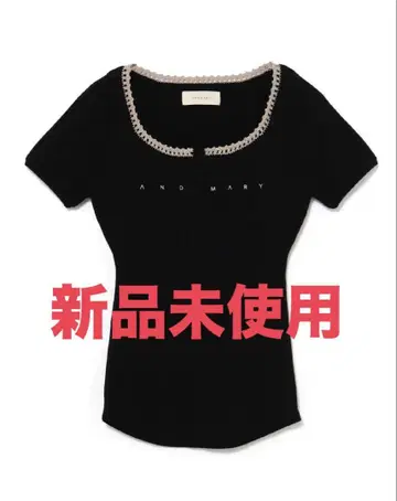 andmary Lacey mary logo tops black