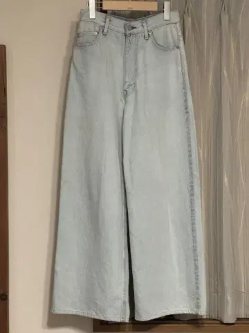 이레브 와이드 데님 0 밑단 기장 수선 있음