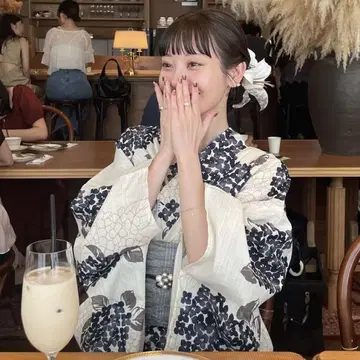 hinari utatane 유카타 세트 수국 블루 미사용 새상품