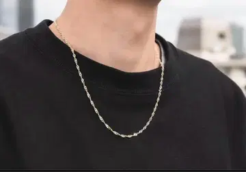 Avalanche 10k 골드 스크류 체인 목걸이 약 45cm