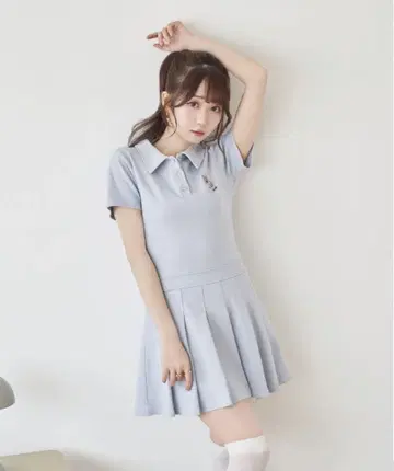 로제 뮤즈 폴로 셔츠 원피스